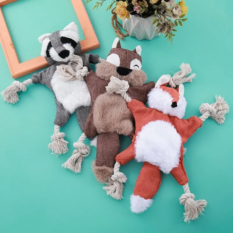 Crinkle Bear Squirrel Fox Dog Toys - photo 1