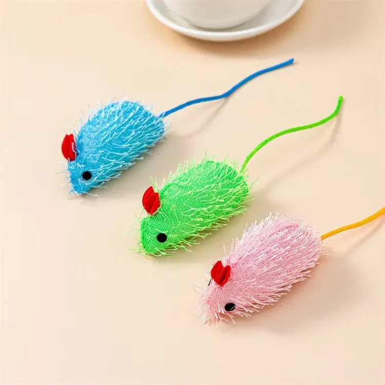 Colorful Strip Mouse Cat Toys - photo 11