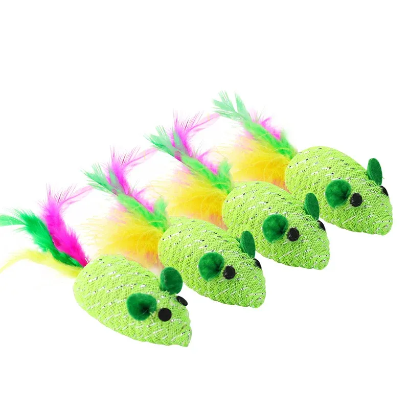 Colorful Strip Mouse Cat Toys - photo 10