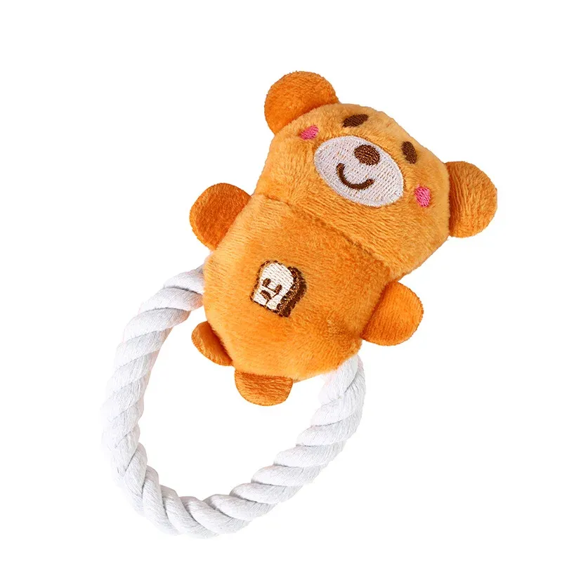 Cotton Rope Chicken Bear Mouse Dog Toys - photo 2