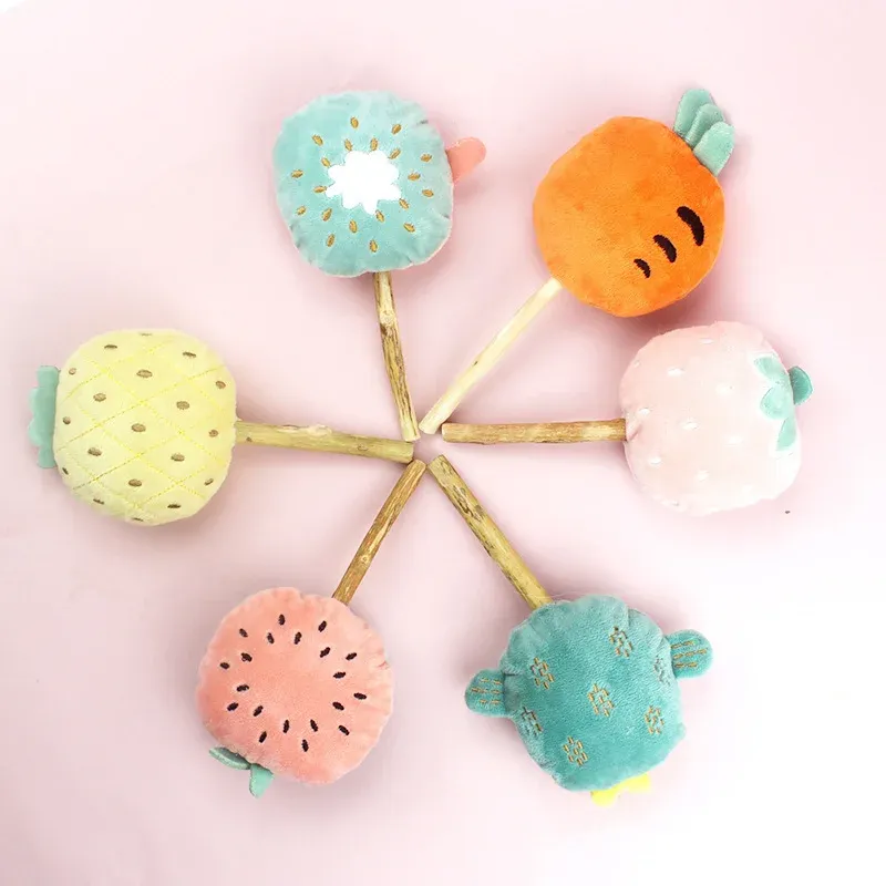 Fruit Plush Cat Toy Pops wholesale from Lanshine Pet