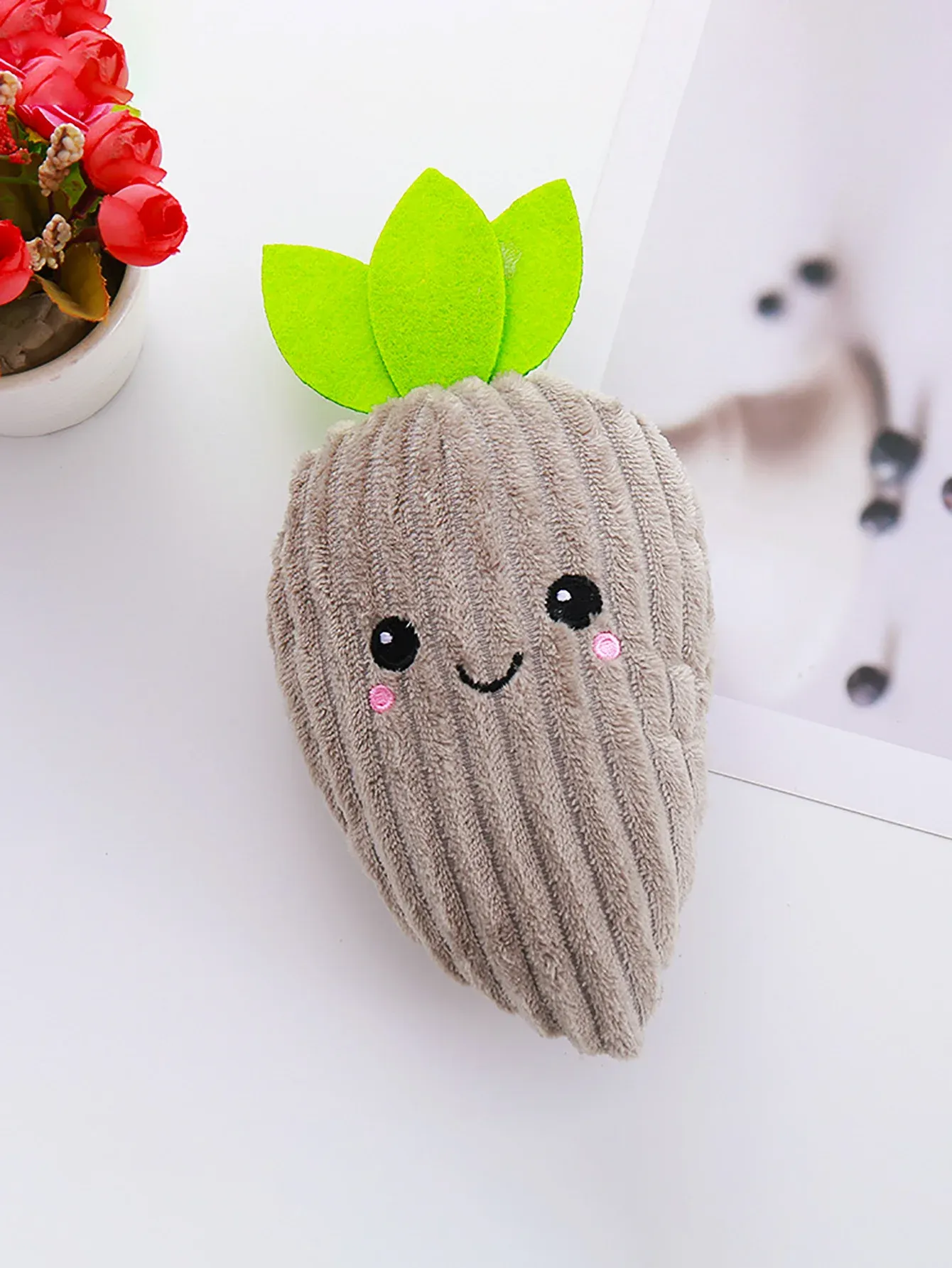Striped Carrot Plush Dog Toy - photo 6