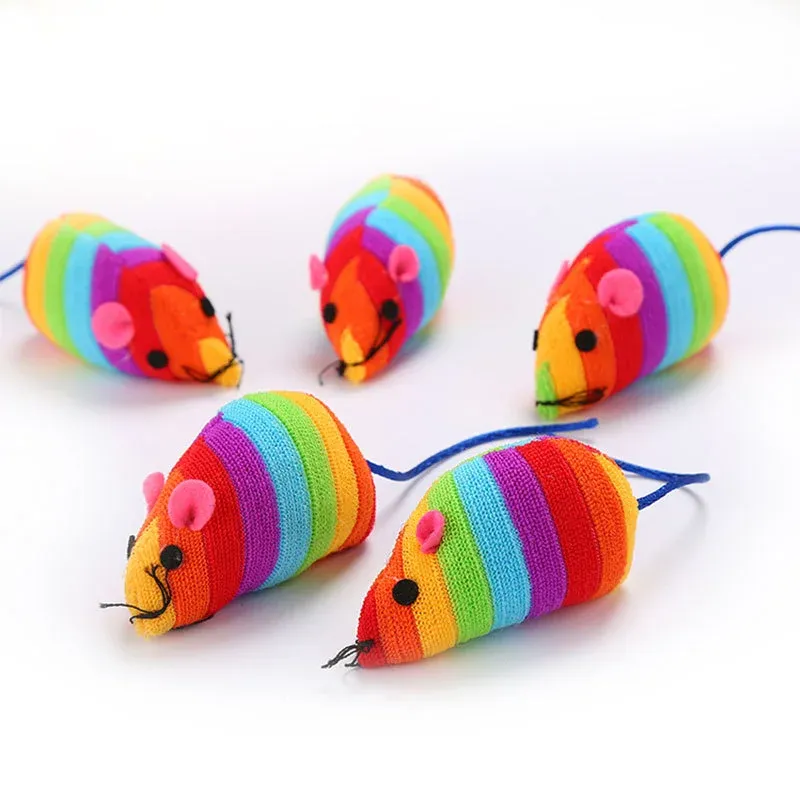 Colorful Strip Mouse Cat Toys wholesale from Lanshine Pet