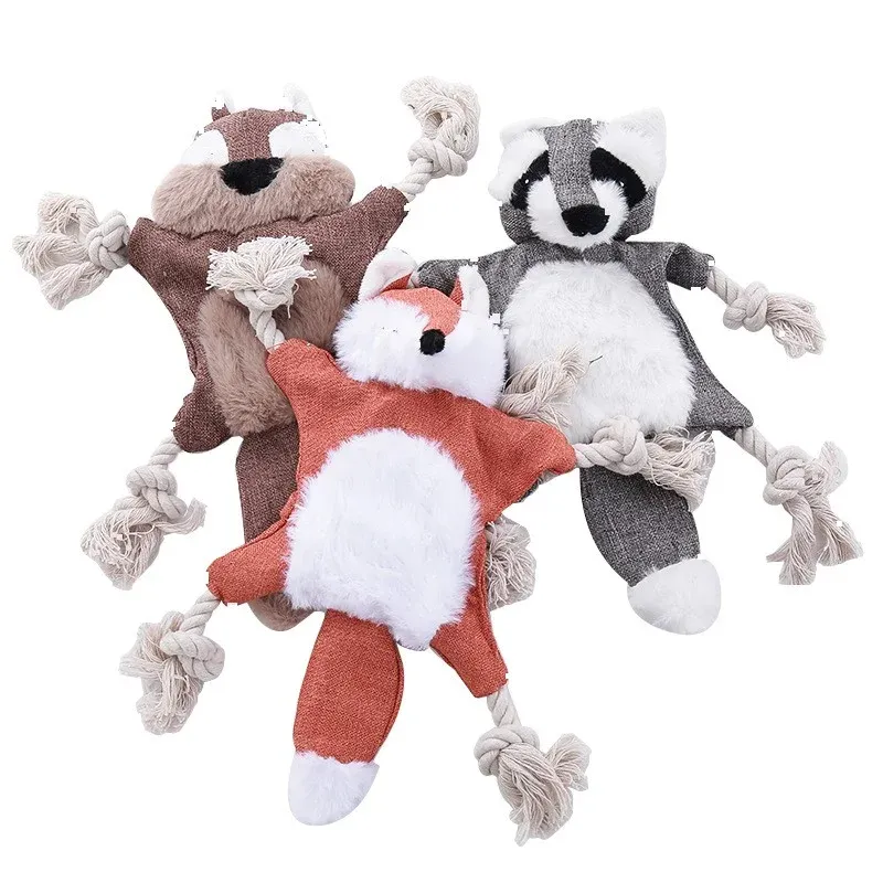 Crinkle Bear Squirrel Fox Dog Toys - photo 2