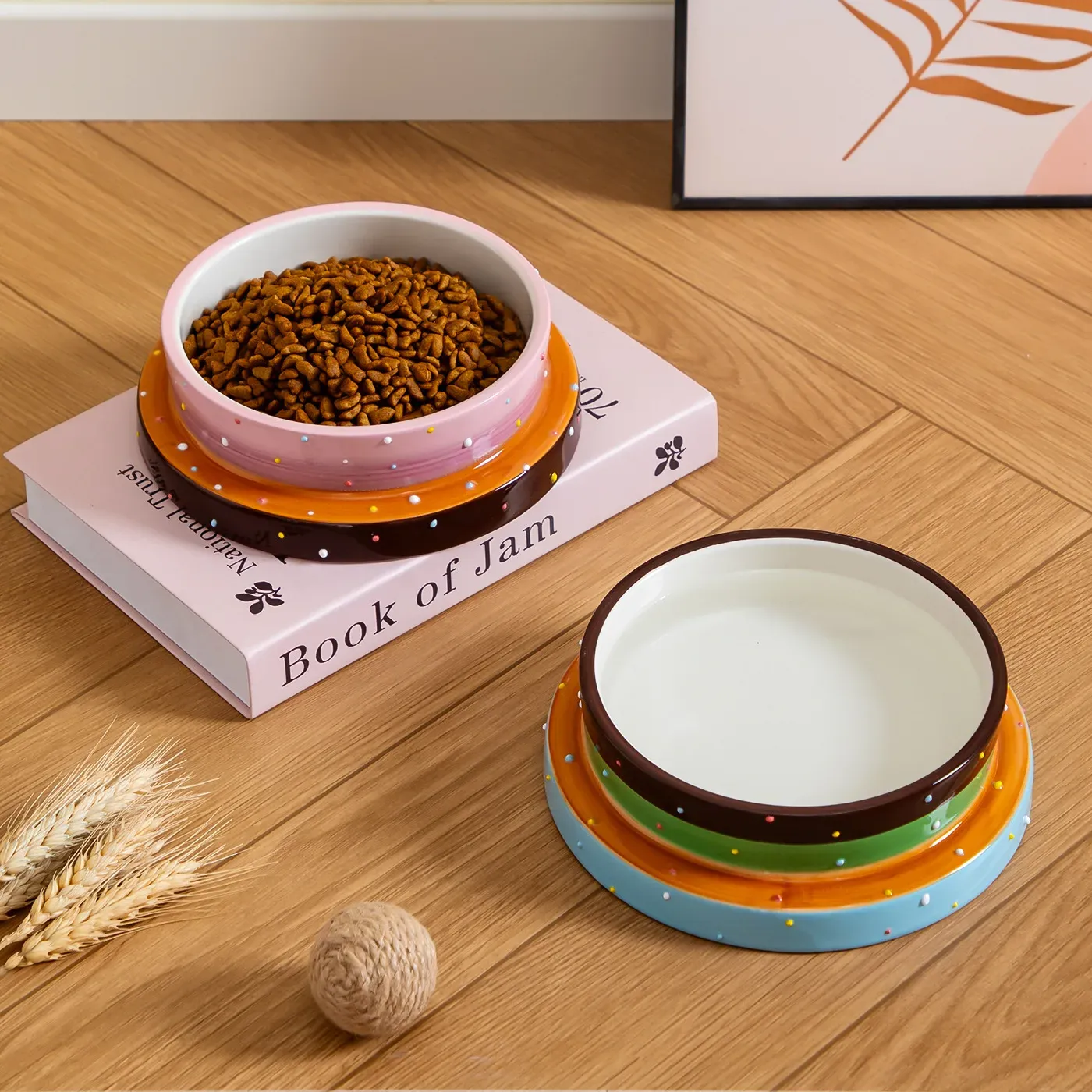 Rainbow-Ring Ceramic Pet Bowl - photo 4
