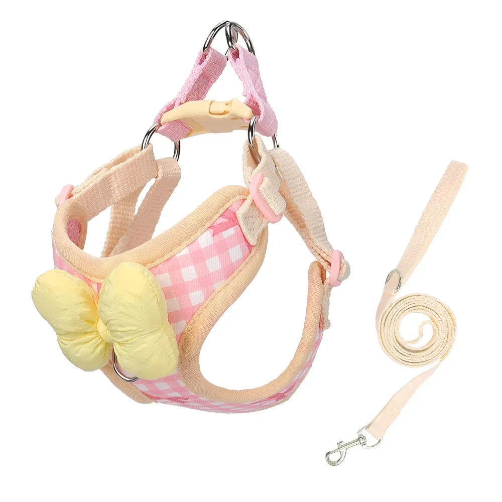 Striped Vest Dog Harness & Leash Set - photo 4
