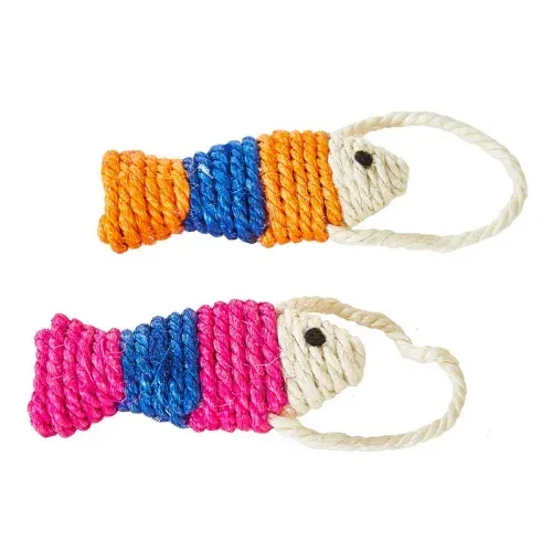 Cartoon Fish Sisal Cat Scratcher Toy wholesale pet product from Lanshine Pet