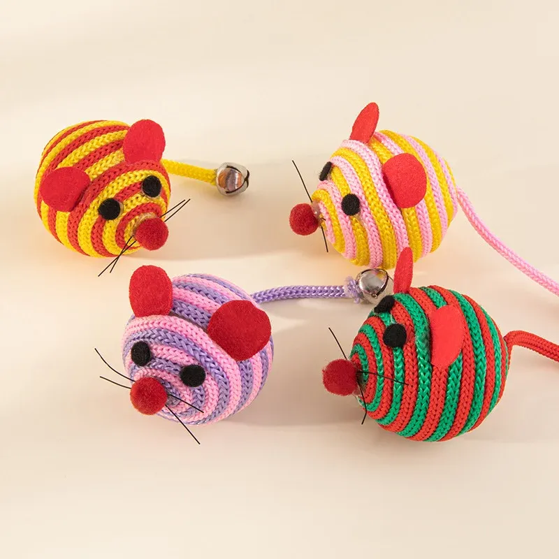 Colorful Strip Mouse Cat Toys - photo 9