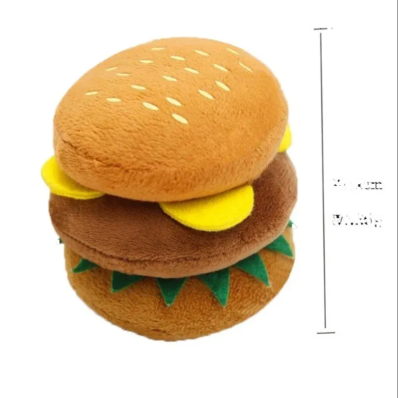 Mini Burger Plush Dog Toy wholesale from Lanshine Pet