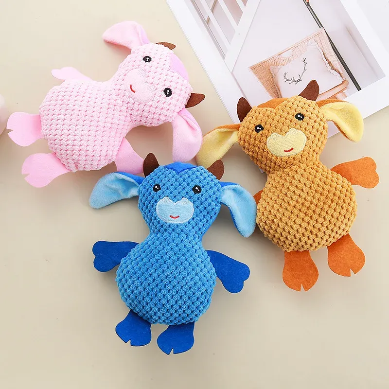 Brave Bull Plush Dog Toy wholesale from Lanshine Pet