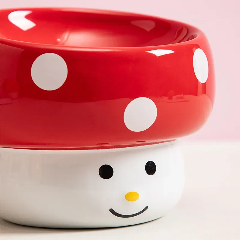 Mushroom Ceramic Pet Bowl - photo 3
