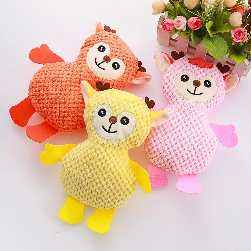 Heart Deer Plush Dog Toy wholesale from Lanshine Pet