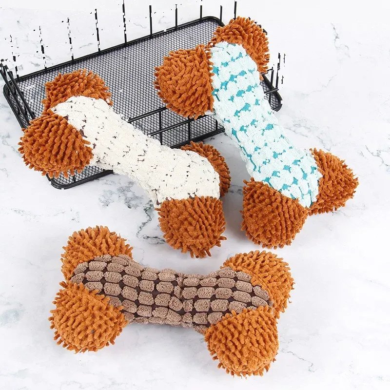 Carpet Bone Plush Dog Toy wholesale from Lanshine Pet