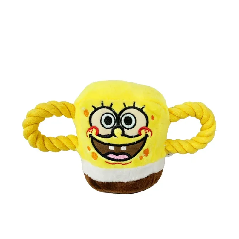Cartoon Rope Handle Plush Dog Toy wholesale from Lanshine Pet