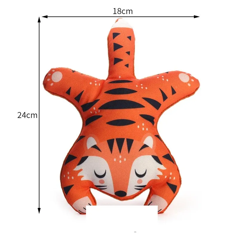 Printed Lying Animals Plush Dog Toys - photo 1