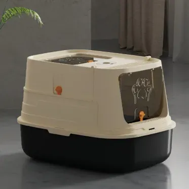 Battleship Enclosed Litter Box – Stainless Steel - photo 3