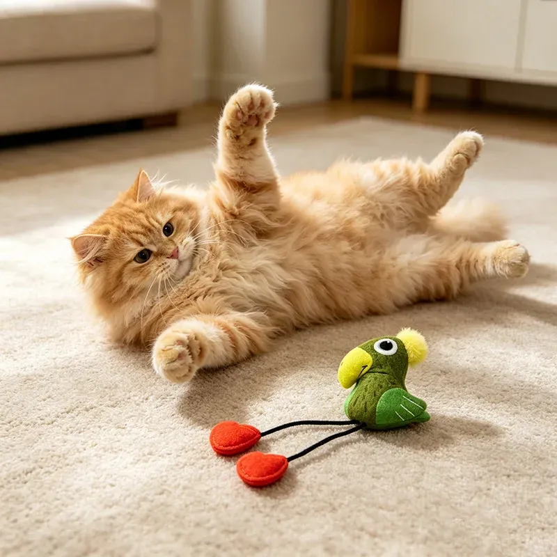 Parrot Plush Cat Toys wholesale from Lanshine Pet