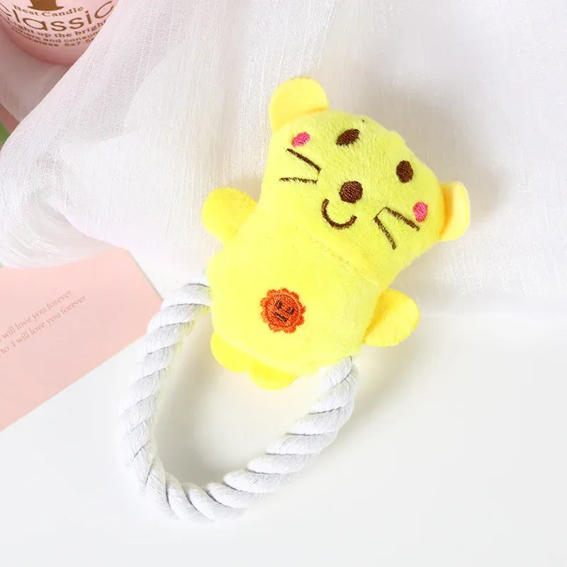 Cotton Rope Chicken Bear Mouse Dog Toys - photo 4