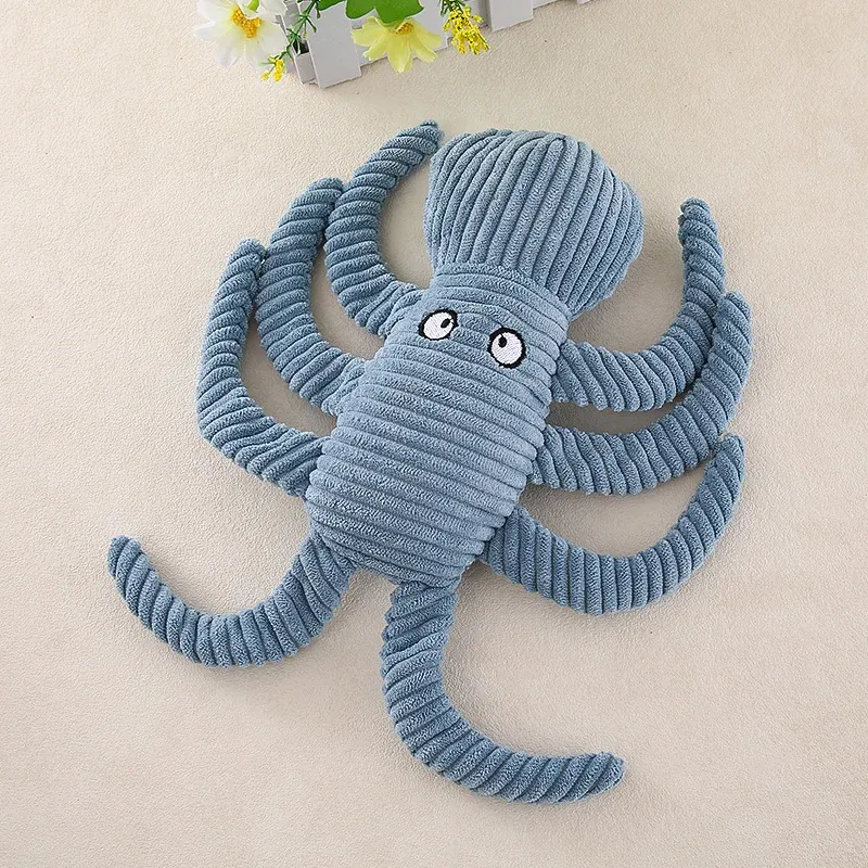 Striped Octopus Plush Dog Toy - photo 6