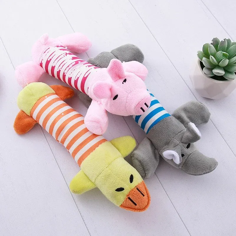 Striped Pig Duck Elephant Dog Toys - photo 1