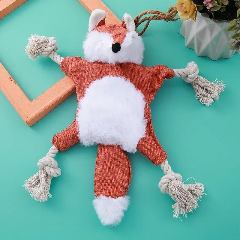 Crinkle Bear Squirrel Fox Dog Toys - photo 4