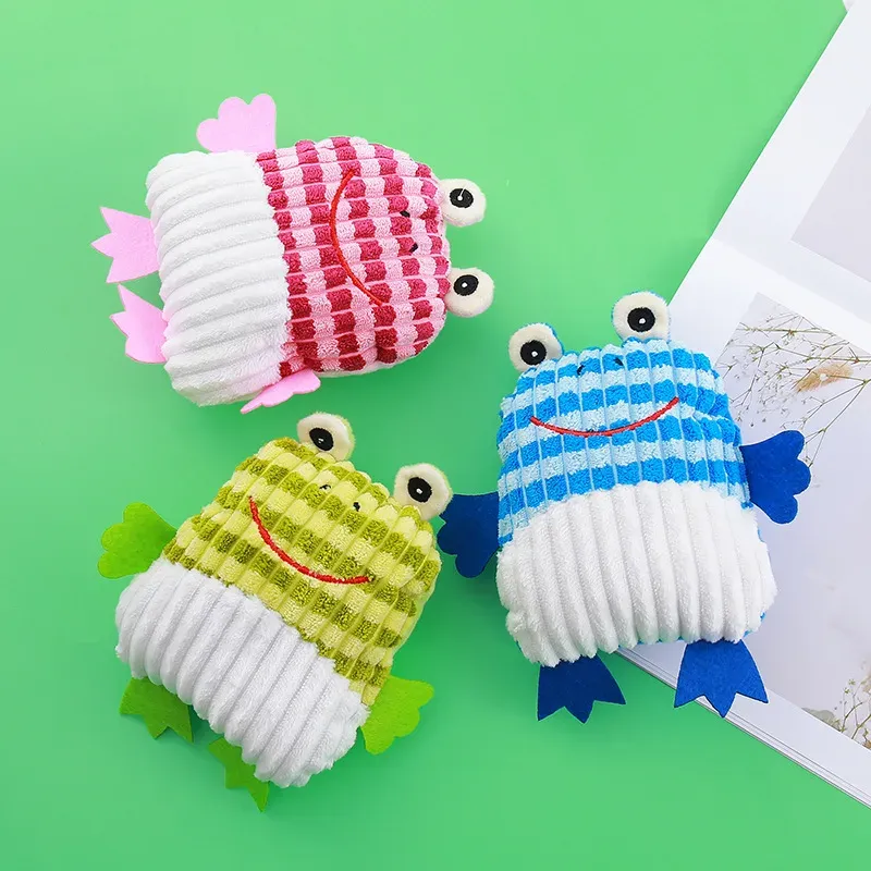 Rainbow Frog Plush Dog Toy wholesale from Lanshine Pet