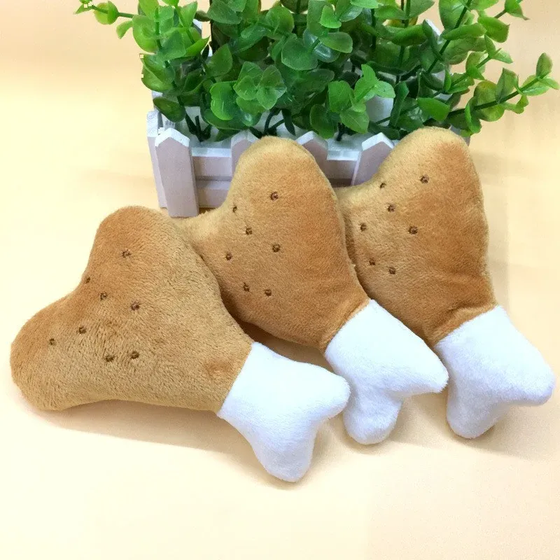 Single-Head Chicken Leg Plush Dog Toy wholesale from Lanshine Pet