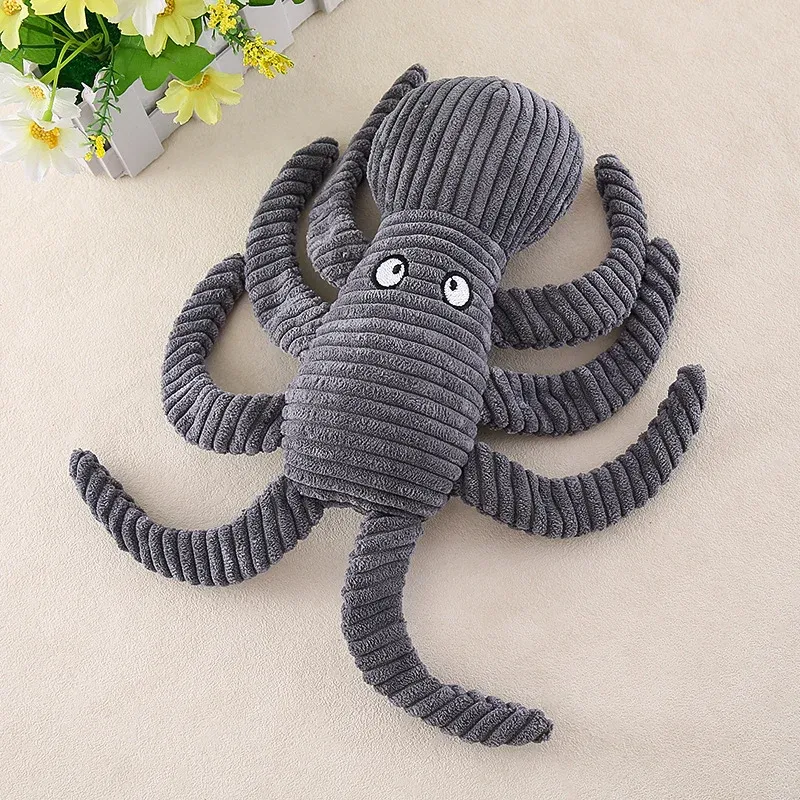 Striped Octopus Plush Dog Toy - photo 5