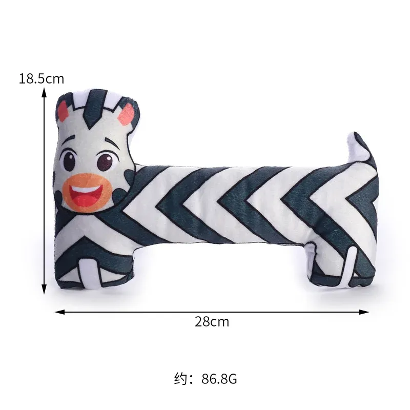 Printed Gorilla Koala Zebra Plush Dog Toys - photo 4