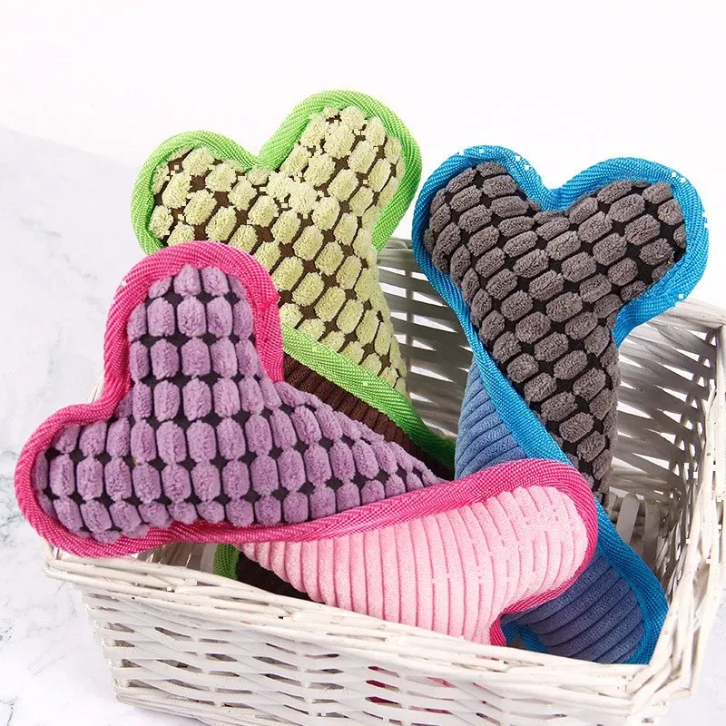 Reversible Bone Plush Dog Toy wholesale from Lanshine Pet