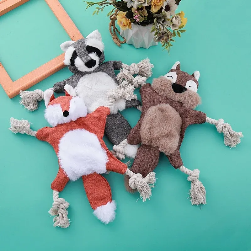Crinkle Bear Squirrel Fox Dog Toys wholesale from Lanshine Pet