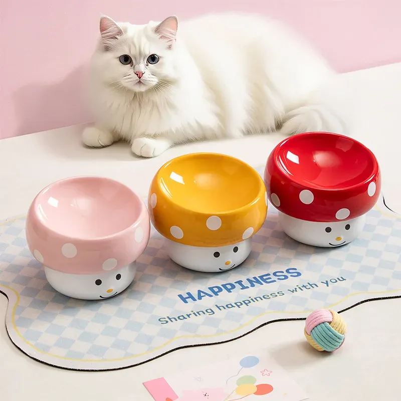 Mushroom Ceramic Pet Bowl wholesale from Lanshine Pet