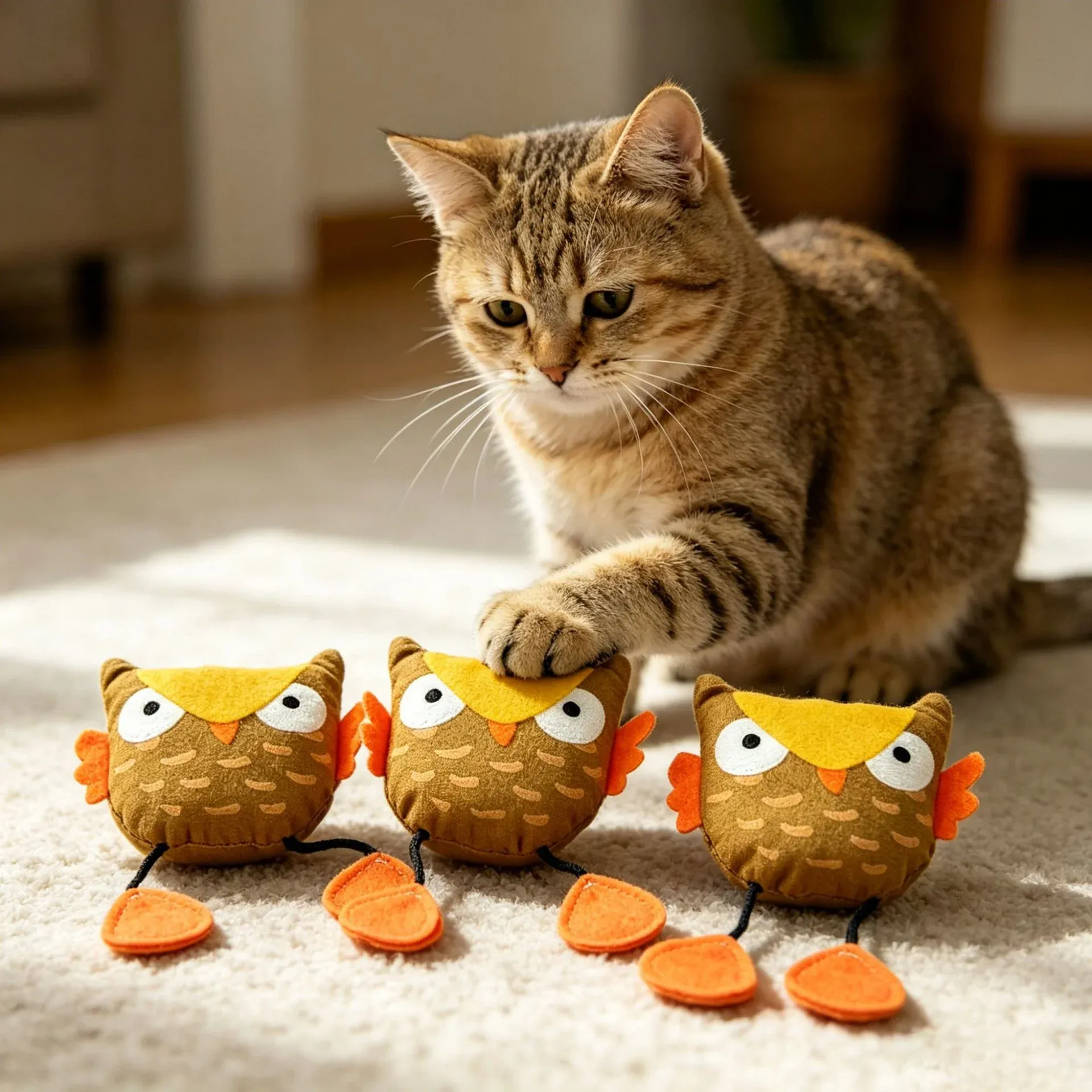 Stuffed Owl Cat Toys wholesale from Lanshine Pet
