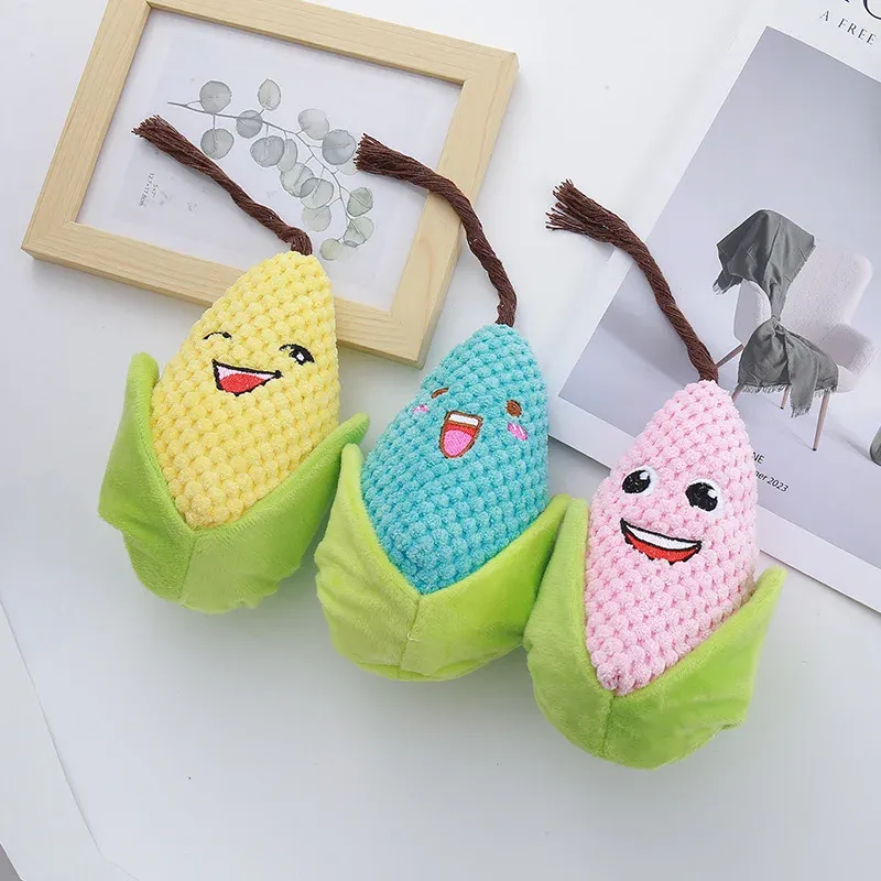 Crinkle Corn Plush Dog Toy wholesale from Lanshine Pet