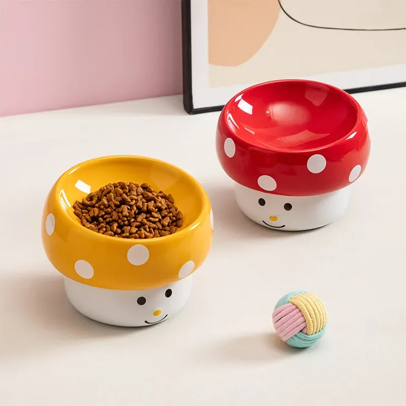 Mushroom Ceramic Pet Bowl - photo 2