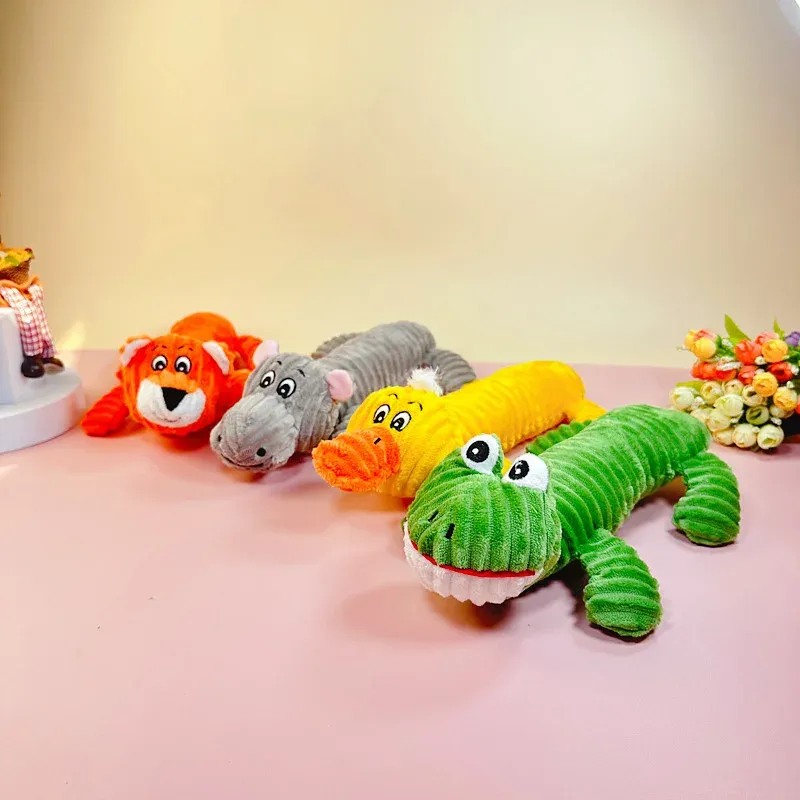 Slim Lying Animals Plush Dog Toys wholesale from Lanshine Pet
