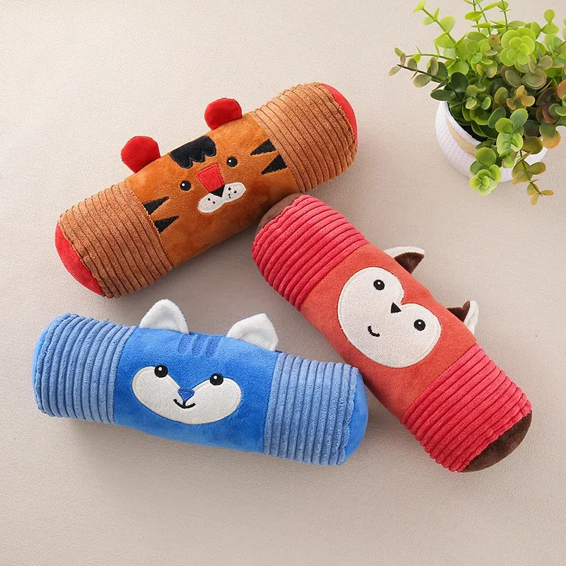 Animal Bolster Pillow Plush Dog Toys - photo 3
