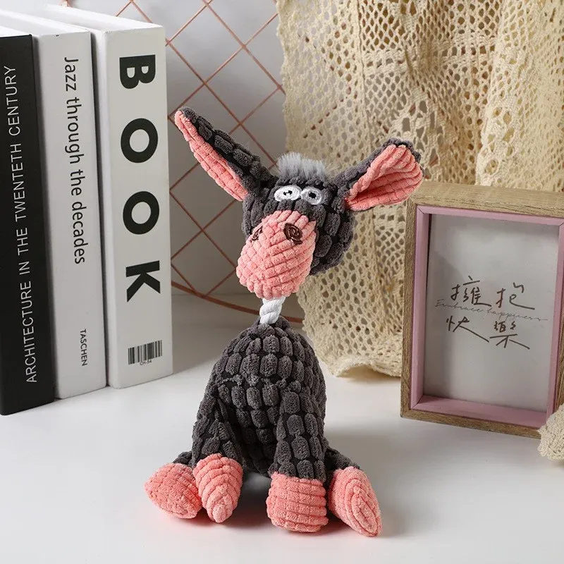 Tri-Color Donkey Plush Dog Toy - photo 2