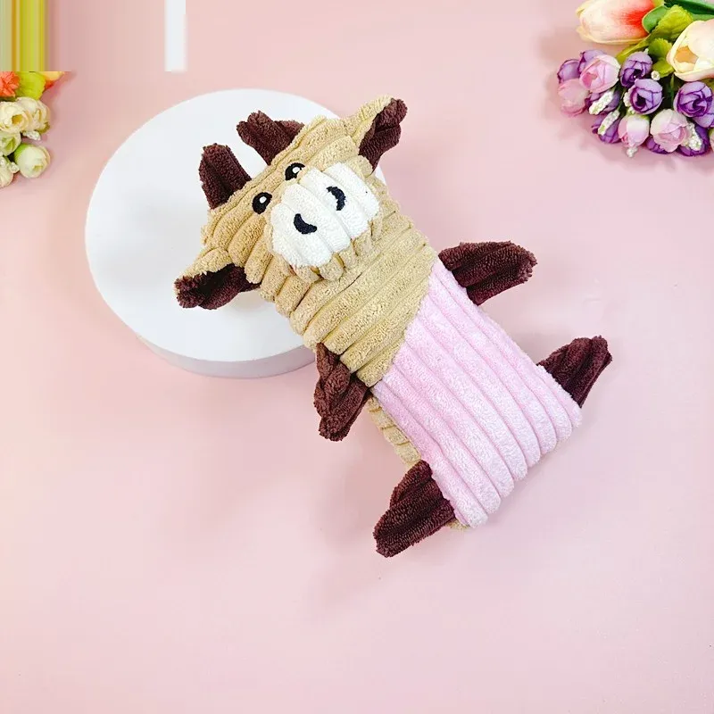 Colorblock Cow Plush Dog Toy - photo 1
