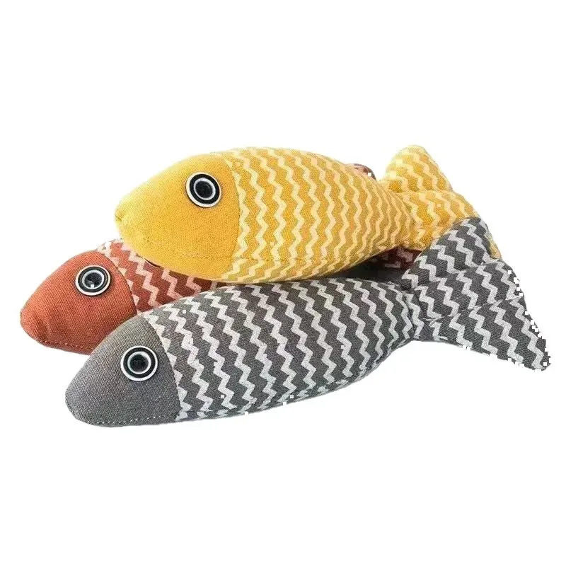 Wavy Fish Canvas Dog Toy wholesale from Lanshine Pet