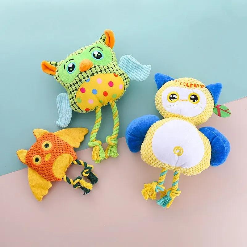 Little Owl Plush Dog Toy - photo 1