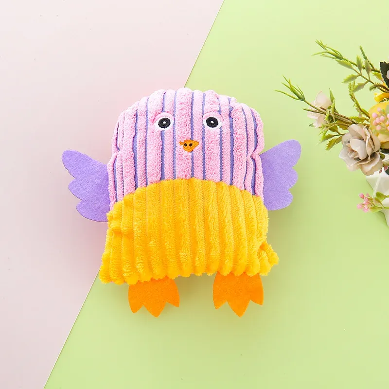 Striped Owl Plush Dog Toy - photo 4