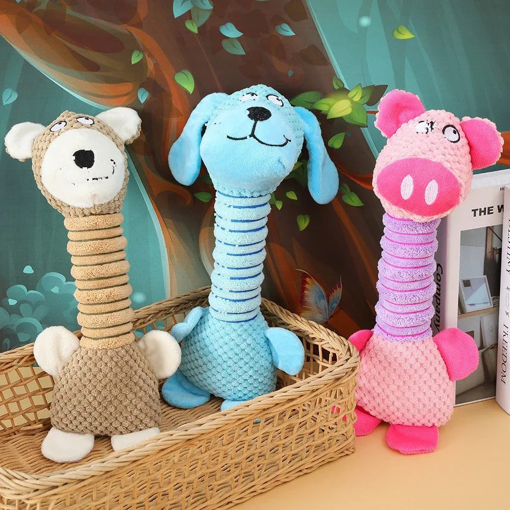 Long-Neck Pig Dog Bear Plush Dog Toys - photo 3