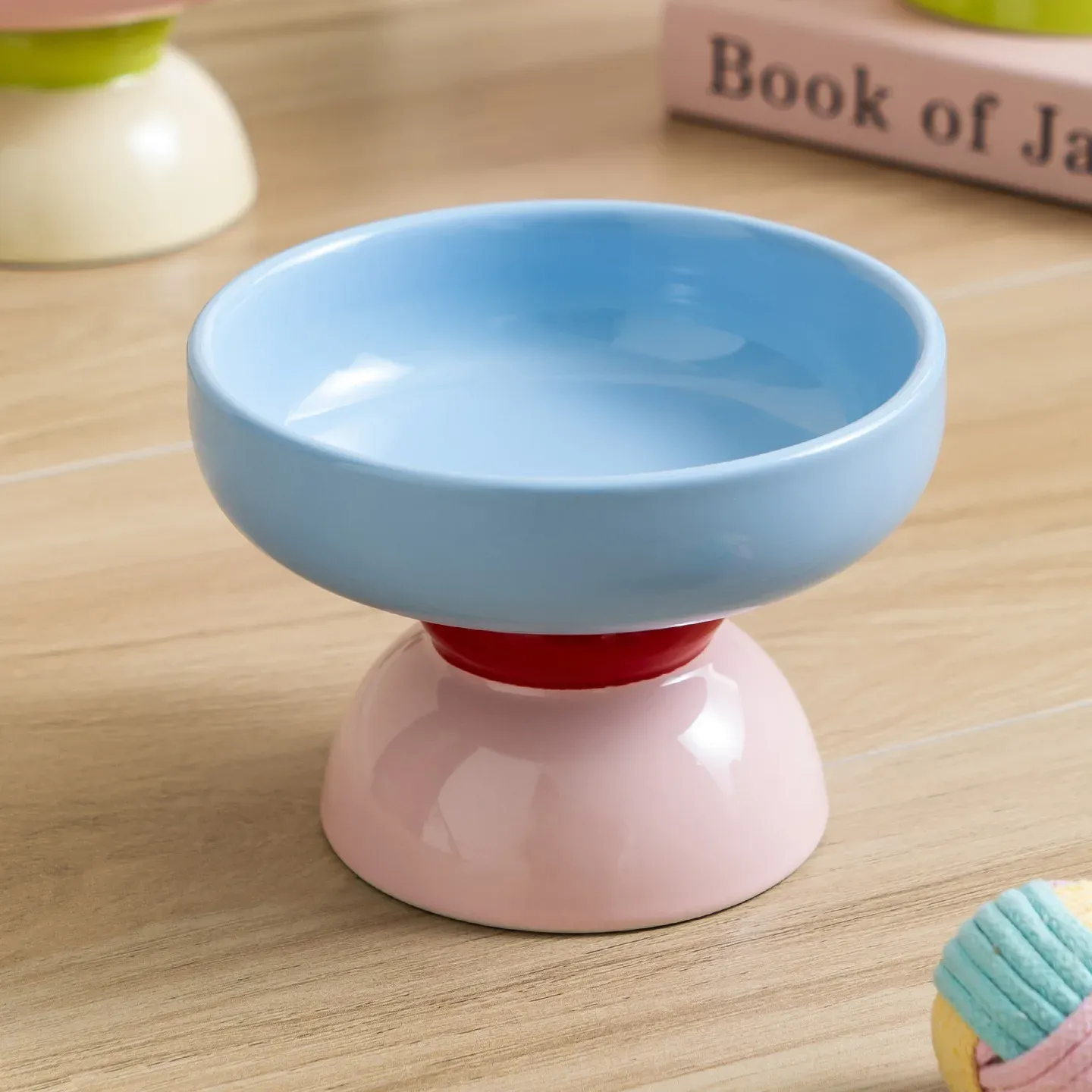 Macaron Color-Block Ceramic Bowl - photo 2