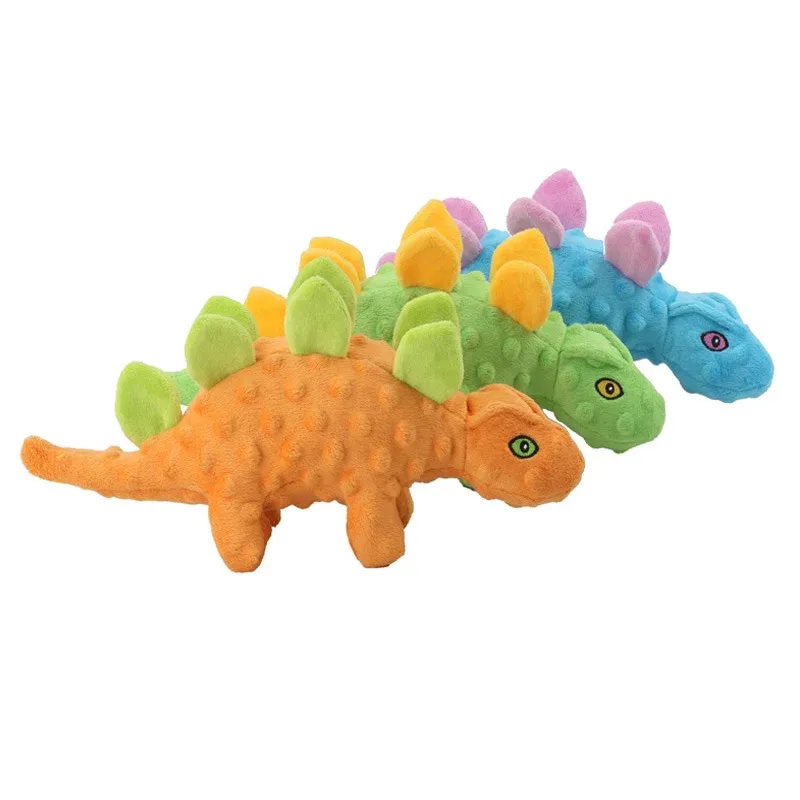 Bubble-Texture Dinosaur Plush Dog Toys wholesale from Lanshine Pet