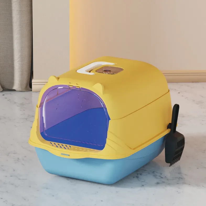 Cat-Ear Fully Enclosed Litter Box wholesale pet product from Lanshine Pet