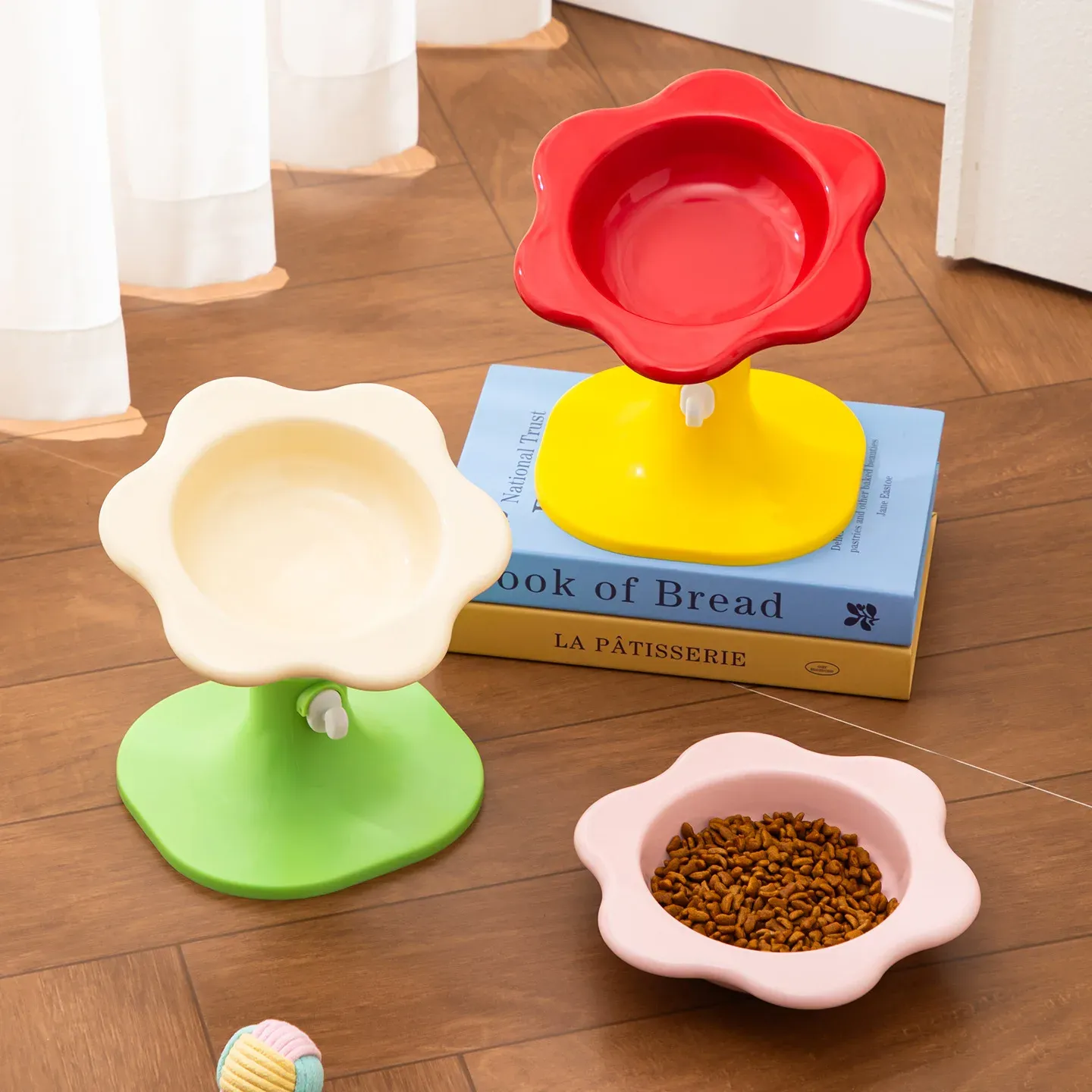 Sunflower Ceramic Bowl with Adjustable Stand wholesale from Lanshine Pet