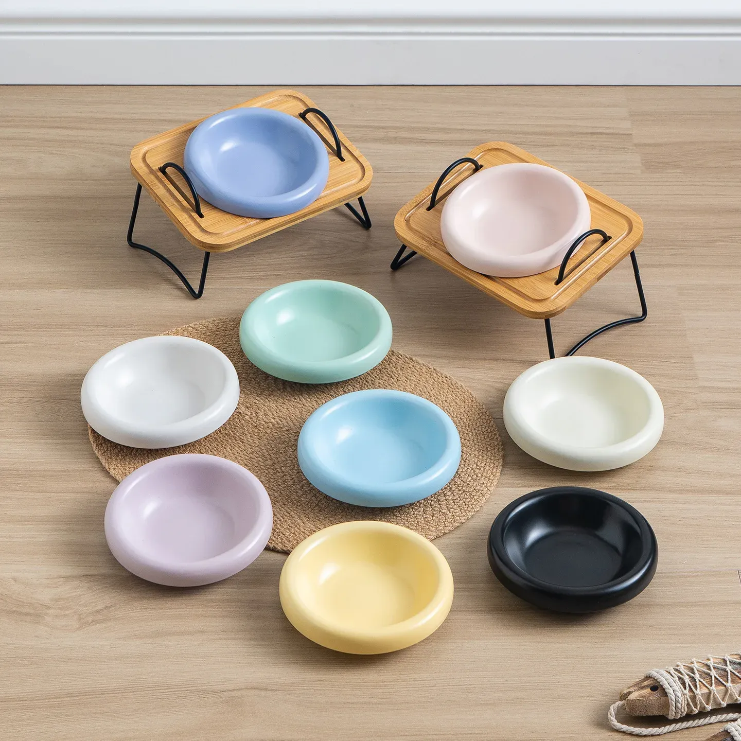 Matte Reversed-Edge Ceramic Bowl wholesale from Lanshine Pet