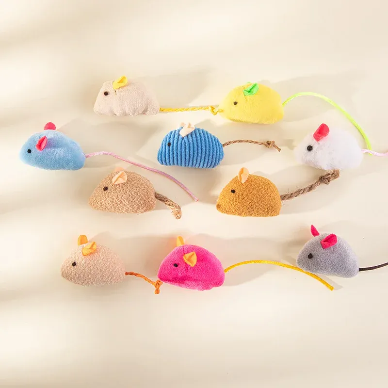 Colorful Strip Mouse Cat Toys - photo 8