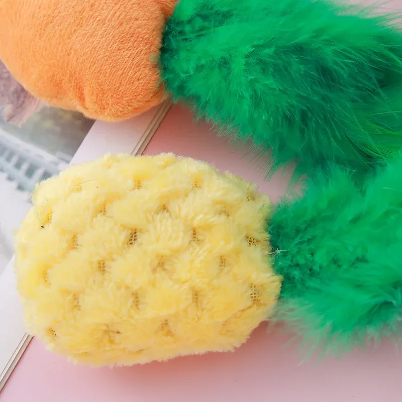 Feather Pineapple Plush Dog Toy wholesale from Lanshine Pet
